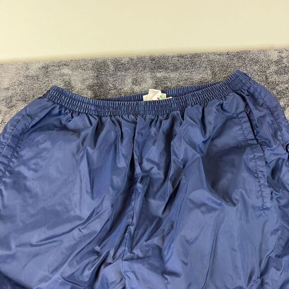 Adidas Y2K Tearaway Span Button Lined Track Pants Nylon Blue Trefoil Men's L - Picture 2 of 16